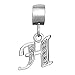 CharmsStory Alphabet Beads H Letter Initial Spacer Bead Dangle Clear Synthetic Crystal Charm For Bracelets