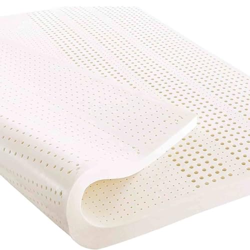 colchón de espuma con memoria， Colchón 7 zonas Suave 100% natural Premium Látex Topper Queen Premium Hotel Futón Colchón Alivio de presión for el dolor de espalda 10 cm-1200 * 2000 mm(7.5cm,2000*2200m