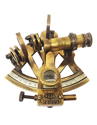 Brass Nautical - Sextant Brass Navigation Instrument Sextante Navegacion Marine Sextant (4 inches, Antique Patina) - Image 7