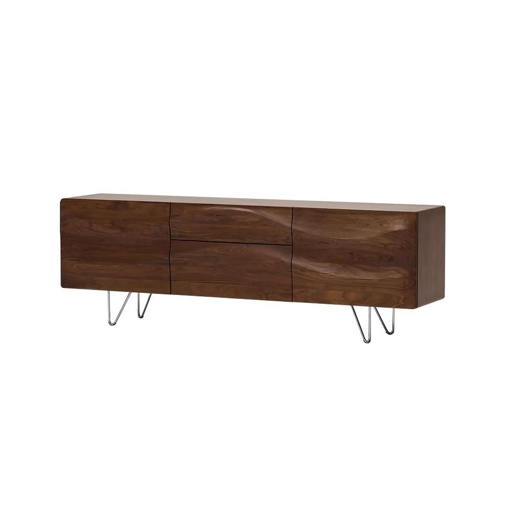 Aparador ​​210cm Consola Recibidor Retro de Madera Maciza, Alacena de Almacenaje con Cajones para Salón, Mueble Almacén Central Apto para Hoteles y Hogares​ Aparadores