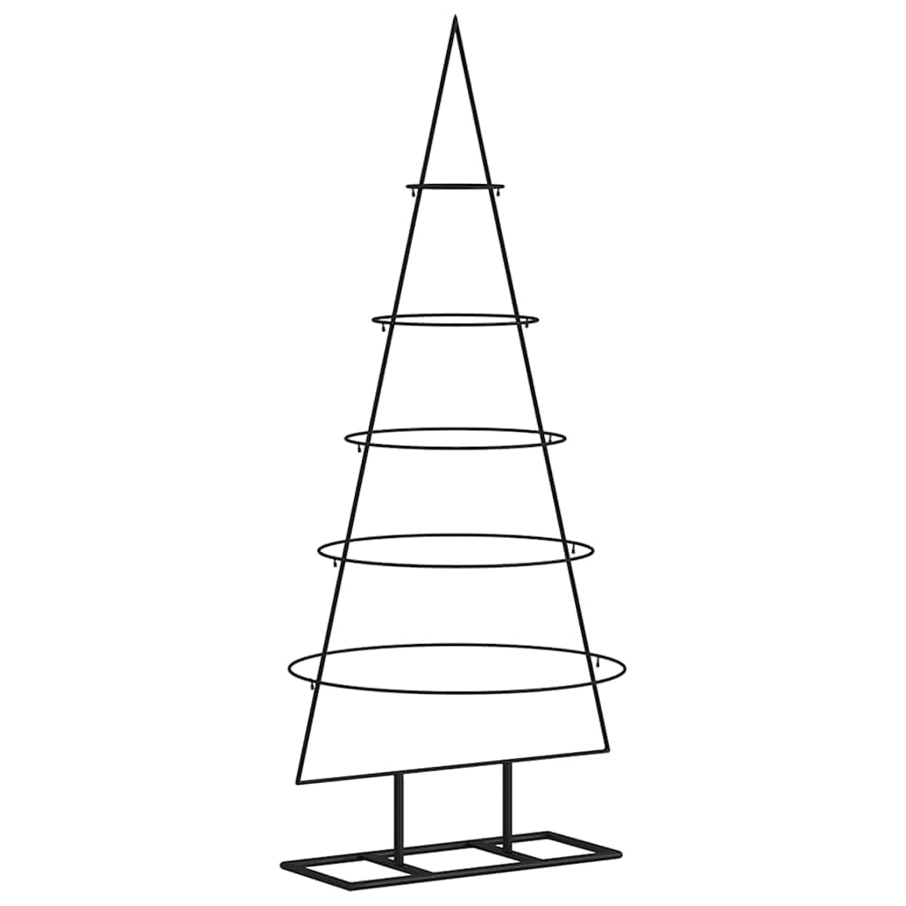 vidaXL Albero di Natale Decorativo in Metallo Nero 125 cm