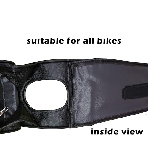 Image of asroy Bike Tank Bag with Mobile Holder, Suitable for All Bikes, 5L Storage Capacity, Faux Artificial Leather Water Resistant Tank Cover with Cushion Support - Suitable for All Bikes (Style-1)