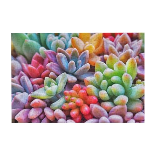 美しい多肉植物 300ピース ジグソーパズル 大人向け難しい 破片なし カチっとハマる 誕生日 おしゃれ インテリア ギフトハウス (38×26cm)