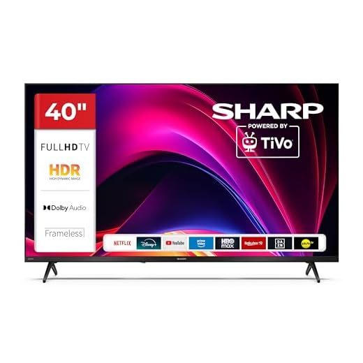 Sharp Fernseher 40 Zoll Smart TV Powered by TiVo - HDR Fernseher mit Full HD Auflösung und Triple-Tuner, LED TV 40HE2745E (2026)