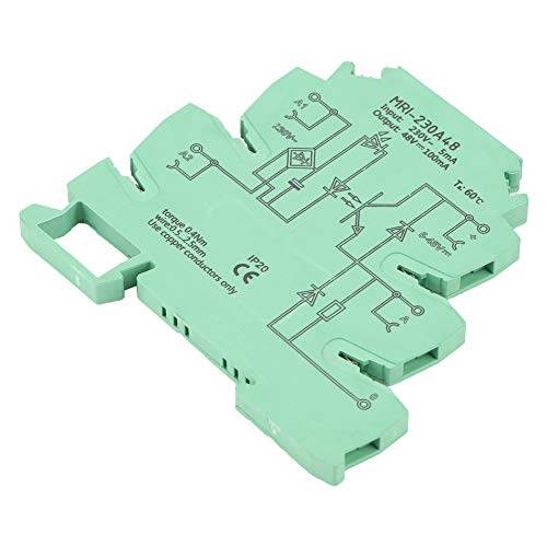 Optokoppler-SPS-Relais, ultradünnes 6,2-mm-Relaismodul, Eingang: 230 VAC, 2,5 mA, Ausgang: 5-48 VDC, 3 Hz-Betriebsfrequenz, galvanische Trennung 2,5 kVrms