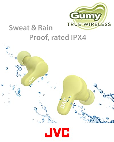 Image of JVC Gumy True Wireless Earbuds, Bluetooth 5.3, Charging Case, 24-Hour Playback, IPX4 Water Resistant, Comfortable Secure Fit with XS /S /M /L Earpieces, Built-in Mic for Calls, iPhone /Android /PC - HAA7T2
