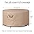 QH.HOME Fire Pit Cover 48 Inch Round - Heavy Duty 900D Strong Tear-Resistant and UV Resistant and Waterproof and Fading Resistant Material Polyester Firepit Covers Round for Outdoor Fire Pit - Wheat