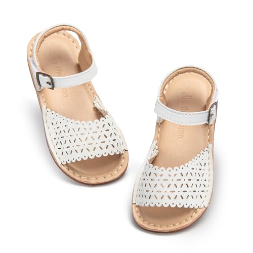 Image of THEE BRON Toddler Girls Vintage Open Toe Sandals Cushioned Comfy Summer Dress Shoes
