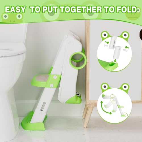Garvee Potty Training Seat with Step Stool Ladder, Potty Training Toilet for Kids Boys Girls Toddlers, Potty Seat with Anti-Slip Pads Ladder
