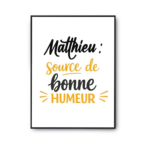 Affiche Matthieu pour mur vide, poster imprimé en France résolvant le manque d'éclat intérieur