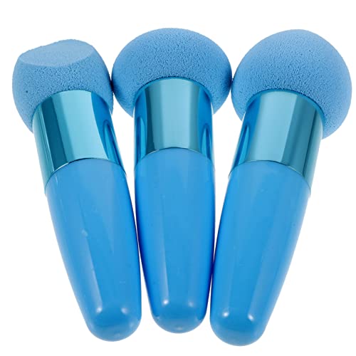 PACKOVE 3Pcs Handheld Makeup Sponge Pens Portable Cosmetic Blending Tools for Women Heart Shaped Design for Foundation and Blush Application High Grade Material