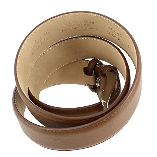 Ceinture classiques cuir véritable Robert Charles marron camel uni - 4
