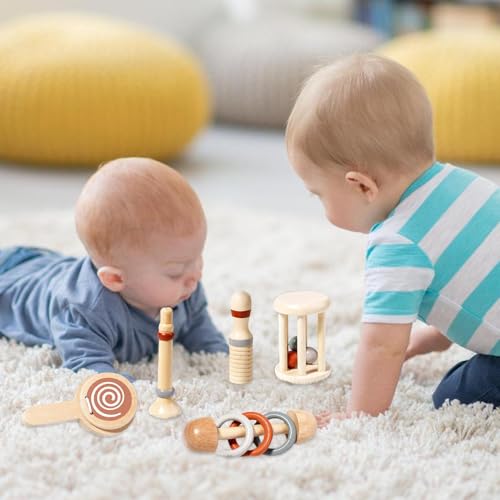 Wooden Baby Toys, 12 Month Toy, Infant Rattle Toy, Music Rattle Set, Wooden Infant Toy, Toddler Wooden Rattle, Baby Music Toy, Educational Infant Rattles, Wooden Rattles Set, Baby Sensory Toys - Image 6