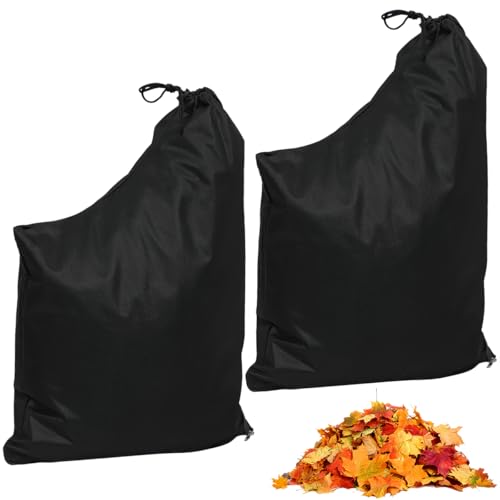 2 Stück Laubsauger Fangsack Universal, 60x44 cm Verstellbar Fangsack Laubsauger, Wasser- und Staubdicht Laubsauger Ersatzteile Fangsack für Meisten Laubsaugern, Beutel für Garten und Rasenreinigung