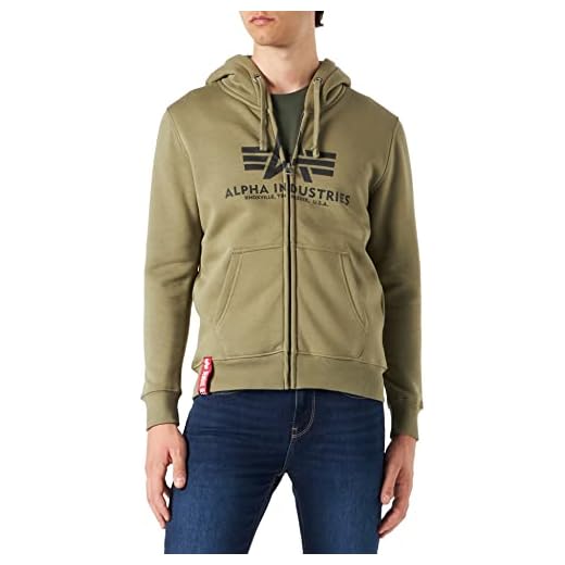 Alpha Industries Basic Zip Hoodie Olive-L