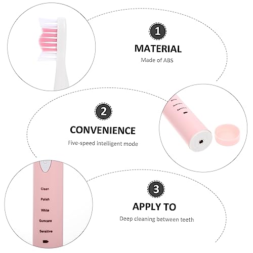 FONDOTIN Elektrische Zahnbürste Für Junge Mädchen Mit Weichen Borsten Tragbar Und Automatische Reinigung Ersatzkopf Inklusive Geeignet Für Babyzähne – Bild 3