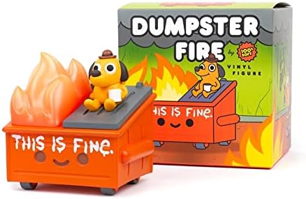 100% Soft This is Fine Dumpster Fire Vinyl Figure