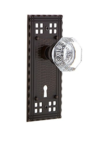 Image of Nostalgic Warehouse Craftsman Plate Interior Mortise Waldorf Door Knob in Timeless Bronze