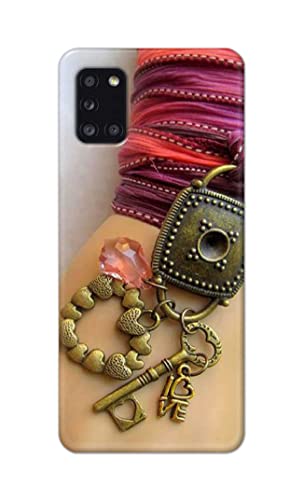 Image of Girl Hand with Keychain Hard Back Case Cover for Samsung Galaxy A31, SM-A315F / DS, SM-A315G / DS Back Cover -(J5) VNS2228