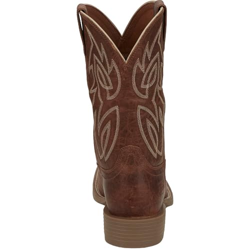 Image of Justin Canter 11 inch Western Boots for Men, Full Grain Leather, Woven Lining, Square Toe, Slip-Resistant Rubber Outsole