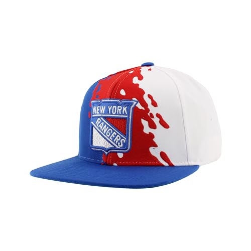 Image of ZHATS NHL Unisex-Adult NHL Officially Licensed Adjustable Snapback Hat Flat Bill Z11 Retro Paintbrush