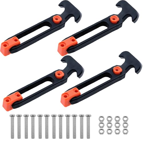 Vleant 4Pcs Multi-Purpose Flexible Rubber T-Handle Draw Latches 7.9x1.8 inch(200x47mm) with Screws - for Toolbox, Cooler, and Boat Hatch Sinchecure Fastening