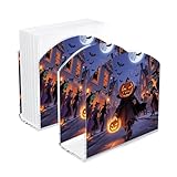 Halloween Decor Napkin Holder for Table, 2 Pack 5'x5' Spring Paper Holder for Kitchen, Party, Dining Restaurant, Bar Summer Rustic Cocktail Paper Napkin Dispenser for Table Decoration Gift