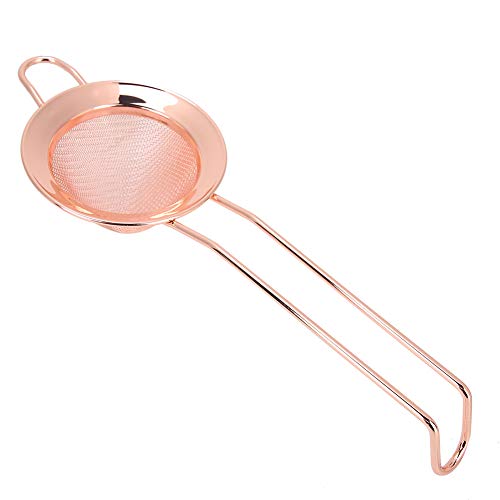 Fine Mesh Sieve S Er, Stainless Steel Filter Cake Powder Sieve Steel Cone Shape Cake Cocktail Strainers Cone Ice Bar Cocktail Utensils Powder Filter Bar Kitchen Tool Food Ers Gold (Rose Gold)