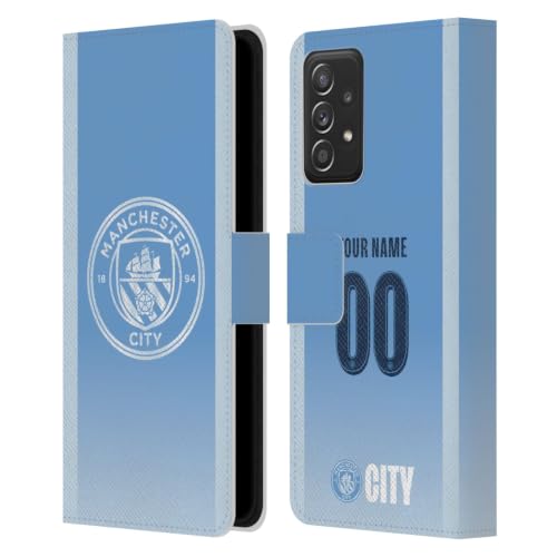 Housse cuir premium Man City FC Galaxy A52s avec finition haut de gamme