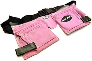 Leather Tool Belt/Storage Pouch Pink Ladies Tool Bag/Roll Mat Holder TE452