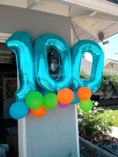 Blue Number 19 Balloon 40 inch, 19 Number Balloons, 19th Blue Birthday Decorations for Girls Boys Kids, 19 Year Old Girls Boys Blue Party Supplies - 10