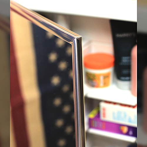 Zaca 11-1-26-32 Regulus Frame Recessed Mount Medicine Cabinet-Reversible For Left/Right Swing, 26"L X 16"W, 6 Shelf, Chrome #TOP2