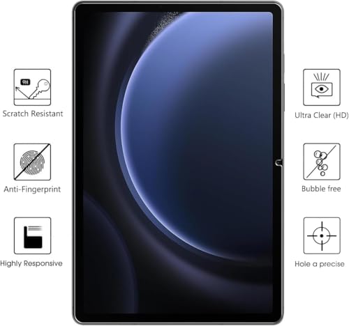 Image of VERTUS Premium Tempered Glass Screen Protector for Samsung Galaxy Tab S10 FE, (10.9 inch) with Anti-Scratch & Smudge Proof Coating