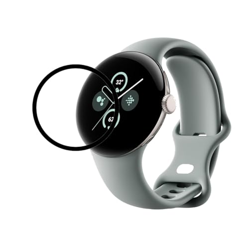 Film protecteur d'écran HD noir adapté à la Google Pixel Watch 2 en lot double