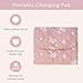 Portable Diaper Changing Pad - Waterproof Travel Baby Changing Mat - Foldable Compact Diaper Change Pad - Lightweight On The Go Change Station for Newborn Infant (Antique Rose)