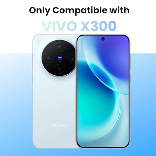 Image of RIGGEAR Shockproof Sleek Hybrid Armor 360 Rotating Magnetic Ring Stand Back Cover Case Compatible with MagSafe Accessories for Vivo X300 (Clear PC + Black TPU Bumper)
