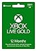 Microsoft Xbox LIVE 12 Month Gold Membership (Physical Card)