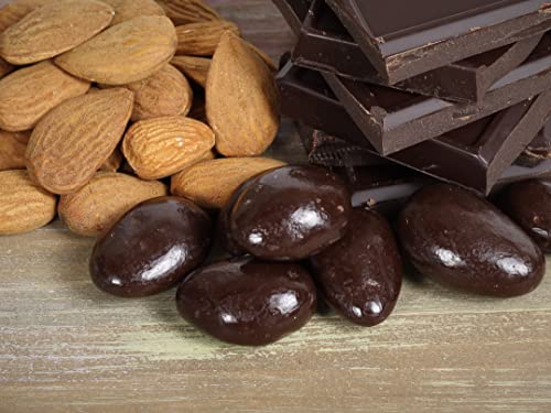 Organic Dark Chocolate Covered Almonds By Its Delish, 5 Lbs Bulk | Gourmet Organic Dark Chocolate Almonds, Healthy Snacks Chocolate Fruit, Usa Made, Vegan, Kosher #TOP2