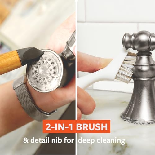 Full Circle The Every-Crevice Detail Brush, Deep Cleaning Brush for Crevices, Shower, & Grout, Tough Bristles, Sustainable Bamboo Handle, 2-Pack by Full Circle - Used condition - Image 2