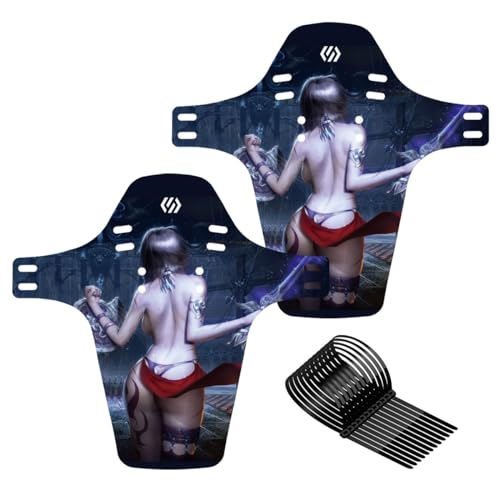 CNC Mountain Bike Fender,MTB Mud Guard,2PCS Front and Rear Bike Mudguard Fits 26