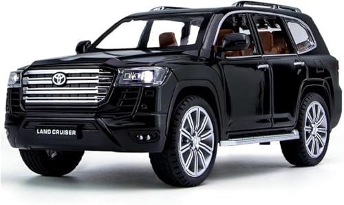 Image of Compatible for 1:24 Land Cruiser Lc300 Toy Car Model, Diecast Collectible Pull Back Model Car with Sound and Light, Toy Gift Vehicles for Adults Kids Boys Girls (1:24 Land Cruiser Lc300-Black Color)