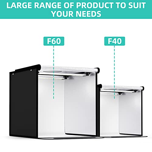 Photo Box, 8 Pcs Backdrops Travor Photo Light Box 24 X 24 Inch Dimmable Photography Lighting Shooting Tent Kit With 126 Pcs Led Lights, Portable Bag (White Black Red Blue Green Yellow) #TOP7