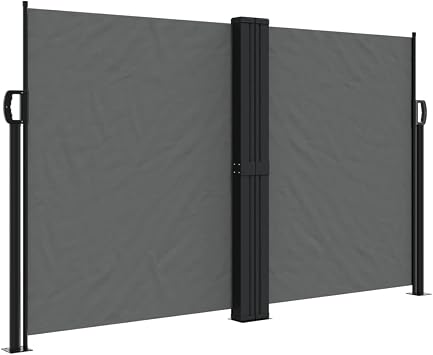 vidaXL Retractable Side Awning Anthracite 55.1" x236.2