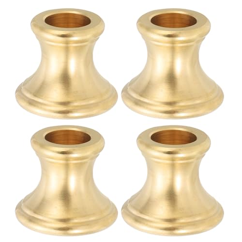 Image of PATIKIL Lamp Solid Brass Neck, 4 Pcs Turned Brass Spindle Slips Lamp Finial Pipe Light Fixture for 1 /8 IP or M10 Lamp Rod Light Repair Decoration, 24x20mm