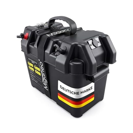Miganeo Batteriebox für Bootsmotor Elektromotor Schlauchboot Aussenboarder