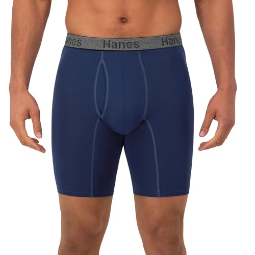 Hanes Men's Comfort Flex Fit Boxer Briefs, Ultra Soft Stretch, Long Leg & Regular Leg, 3- Pack2