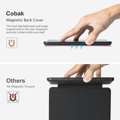 Image of CoBak Case with Fold-Back Magnetic Cover for 7 inch Kindle Paperwhite 12th Gen 2024 and Kindle Colorsoft - for PopSockets Grip, Compatible with iPhone MagSafe and Anker Wireless Charging Pads, Auto Wake
