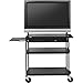 AV Cart with Laptop Shelf for Flat Panels Electric Capability: Not Included, Size: 66" H x 32-37" W x 27" D