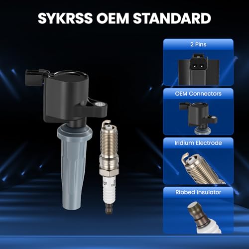 Image of 4 Ignition Coils Pack+4 Spark Plug Kit - Fix Misfires for Ford Escape /Fusion /Transit Connect /C-Max & Lincoln MKZ & Mercury Mariner /Milan (2.0L /2.5L L4) - Repl. UF621 /9E5Z12029A /5019