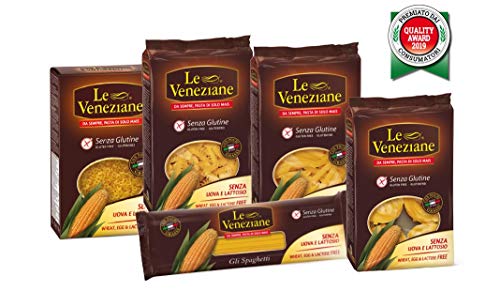 Le Veneziane Gluten Free Pasta Noodles ~ Rigatoni Pasta Noodles ~ Corn Pasta ~ 2 Count (8.8 Oz.)